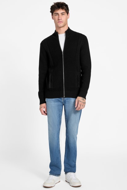 GUESS® Eco Ryder Waffle-Knit Cardigan