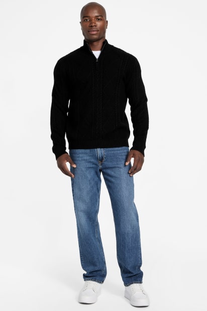 GUESS® Eco Noel Zip Cable-Knit Sweater