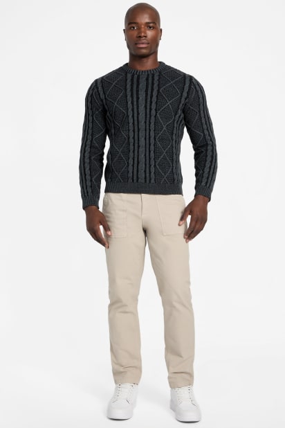 GUESS® Eco Adrian Crewneck Cable-Knit Sweater