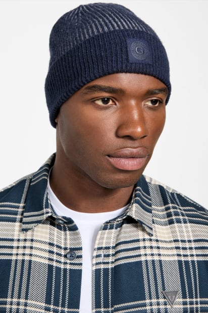 GUESS® Eco Bicolor Ribbed Beanie