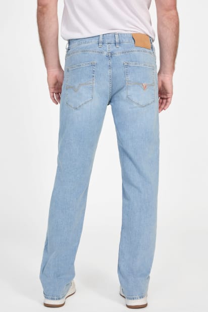 【インディゴブルー(THEM)】GUESS デニム ストレート ジーンズ (M)Eco Angels Straight Jeans GUESS® Eco Angels Slim-Fit Straight Jeans