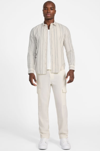 GUESS® Eco Harkin Striped Linen Shirt