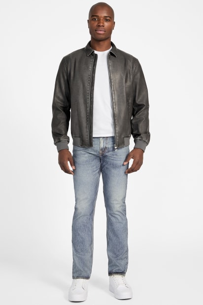 GUESS® Faux-Leather Aviator Jacket