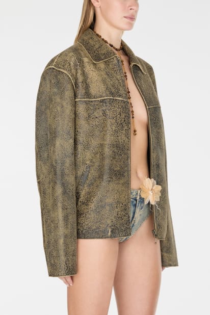 GUESS® flaked leather jacket