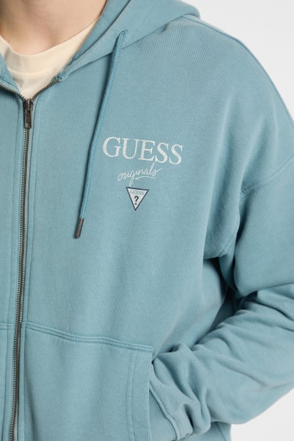 GUESS® GUESS Originals Garment Dyed Zip-Up Hoodie