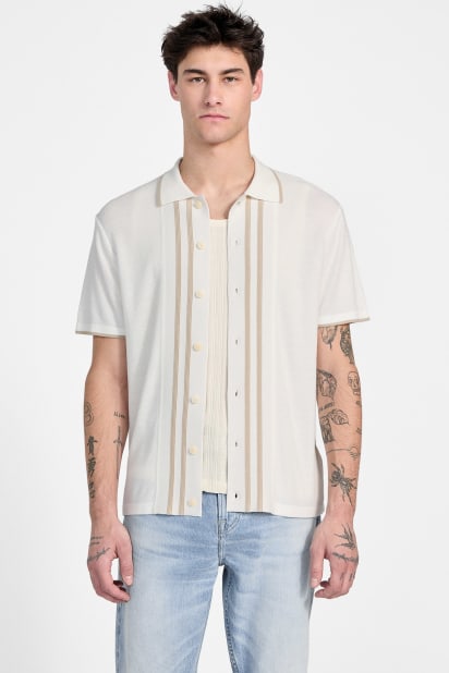 ドゥーズィエムクラス購入 アレクサチャン PINSTRIPE COTTONシャツ Men's Cotton Crochet Suit | Neiman Marcus
