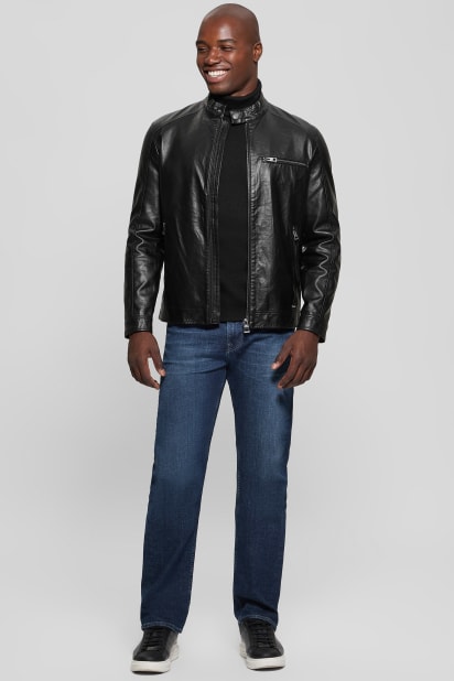 GUESS® Faux-Leather Biker Jacket