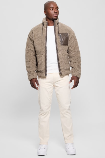 GUESS® Faux-Sherpa Full-Zip Jacket