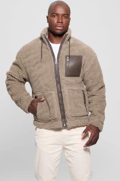 GUESS® Faux-Sherpa Full-Zip Jacket