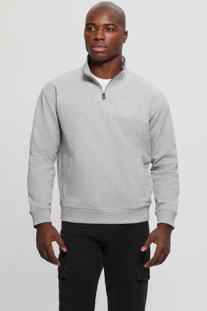 GUESS® Eco Tyler Zip Mock Neck Sweater