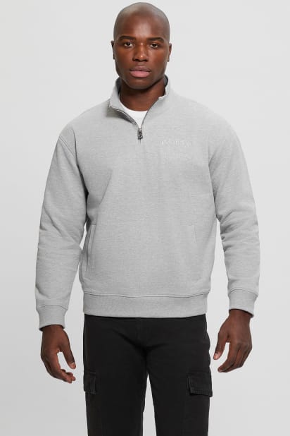 GUESS® Eco Tyler Zip Mock Neck Sweater