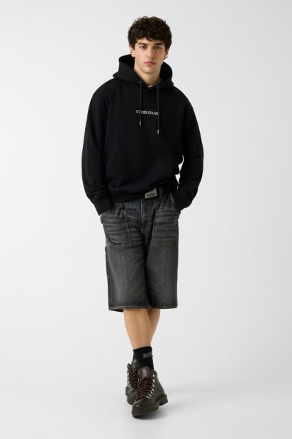 GUESS® Hooded Logo Sweater