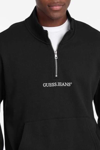 GUESS® Half-Zip Logo Sweater