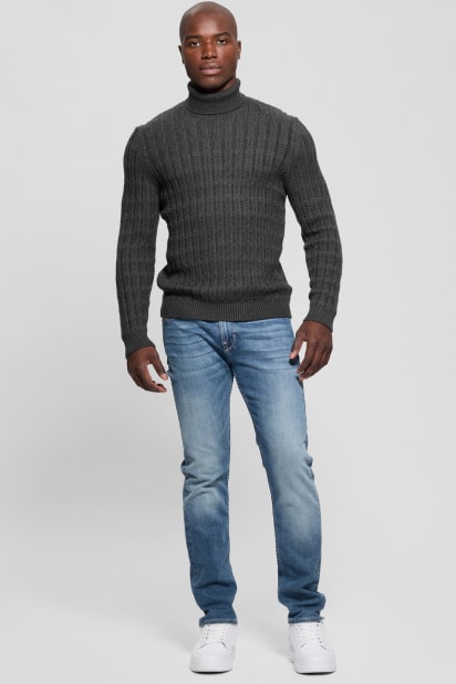 GUESS® Eco Ezra Turtleneck Cable-Knit Sweater