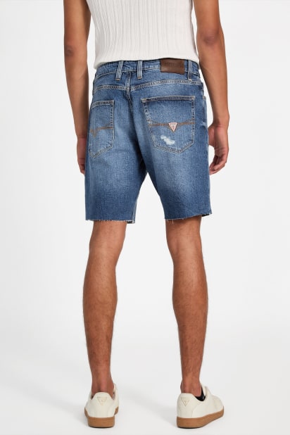 GUESS® Eco Wyatt Distressed Denim Shorts