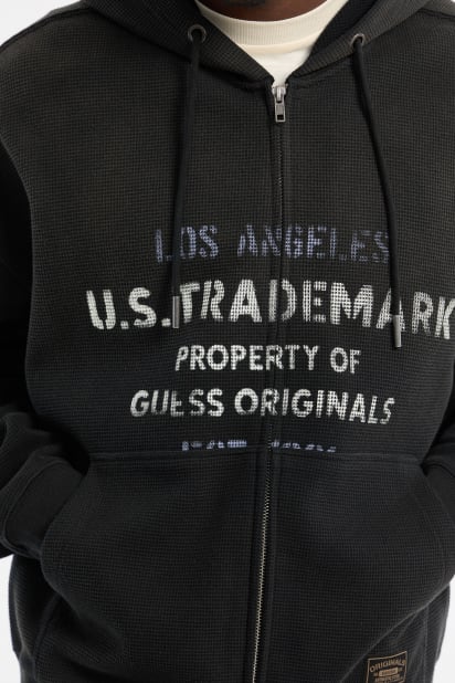 【ブラック(JTMU)】GUESS パーカー (W)GUESS Originals Hoodie GUESS - 【ブラック(JTMU)】GUESS パーカー (W)GUESS Originals Hoodie