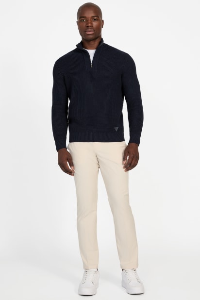 【ライトブルー(G7L2)】GUESS トップス(W)Eco Logo Sweater GUESS - 【ライトブルー(G7L2)】GUESS トップス(W)Eco Logo Sweaterの