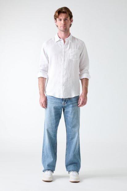 GUESS® Linen striped shirt