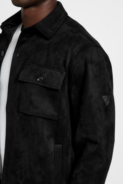 GUESS® Faux suede overshirt