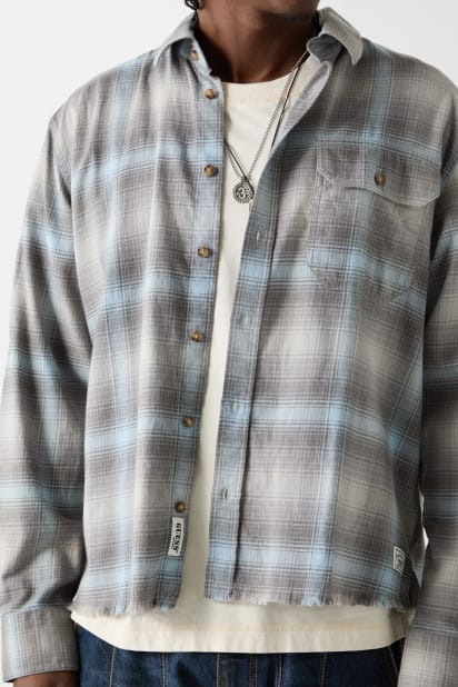 GUESS® GUESS Originals Eco Plaid Boxy Pocket Shirt