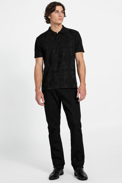 【BLACK】Open Collar Jacquard Mapping Print BLACK】Open Collar Jacquard Mapping Print 【公式通販】