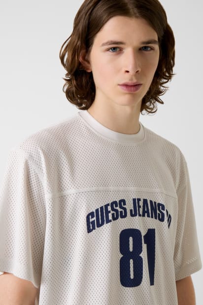 GUESS® Boxy Crop Mesh Jersey