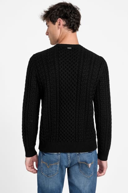 GUESS® Eco Nathan Mixed Cable-Knit Sweater