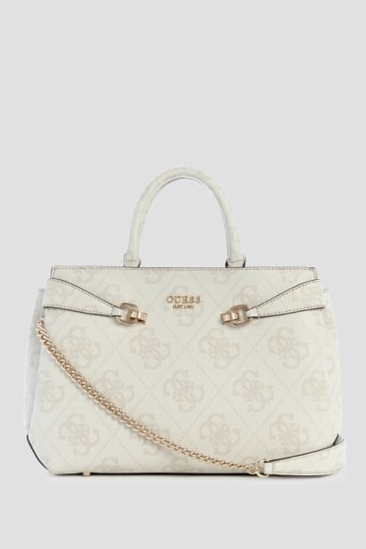 Guess Logo Rock Girlfriend Purse - Women's Bags & Wallets in White