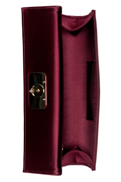 GUESS® Zalina Satin Top-Handle Clutch