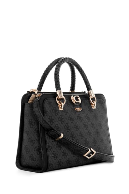 おもち　レディース　BLK S GUESS® Orlina Logo Society Satchel