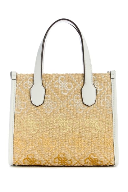 GUESS Silvana Mini Tote Due Scomparti - Aquatic Logo, Blu/Verde, 20x18x9 Cm, Tracolla Inclusa - 3