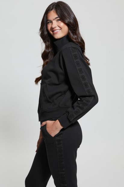 GUESS® Stacie Logo-Tape Zip Sweatshirt