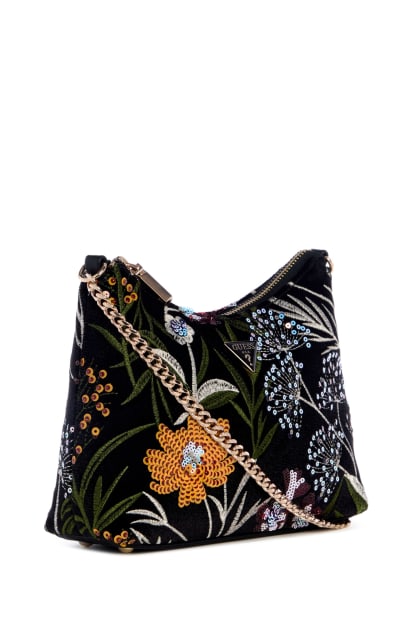 GUESS® Zalina Velvet Sequin Floral Shoulder Bag