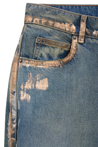 【ブルー(FLWC)】GUESS デニムパンツ ジーンズ (W)All Over Print Denim Pants ゲス GUESS All Over Print Denim Pant （FLWC） デニムパンツ