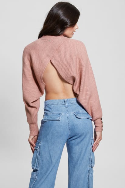 GUESS® Toki Open Back Shrug Sweater