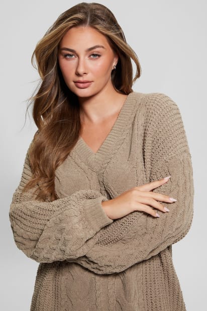 GUESS® Aki Chenille Cable-Knit Sweater