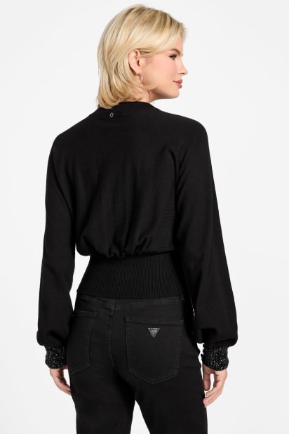 GUESS® Eco Posa Bling Cuff Sweater