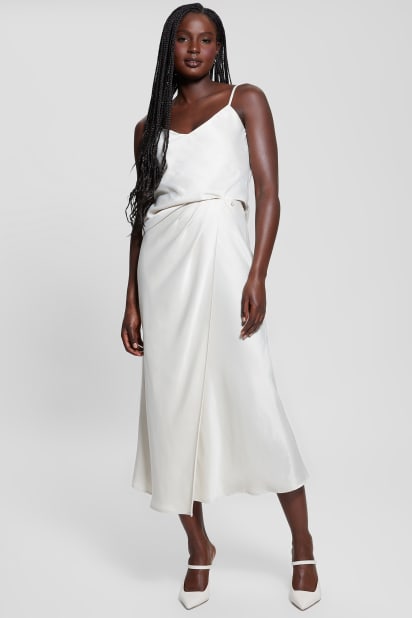 GUESS® Eco Anastasia Midi Satin Skirt