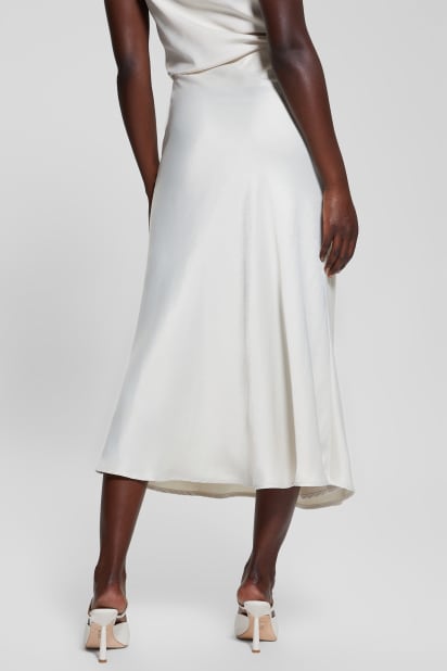 GUESS® Eco Anastasia Midi Satin Skirt