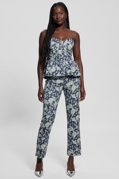 GUESS® Margaux Floral Denim Corset