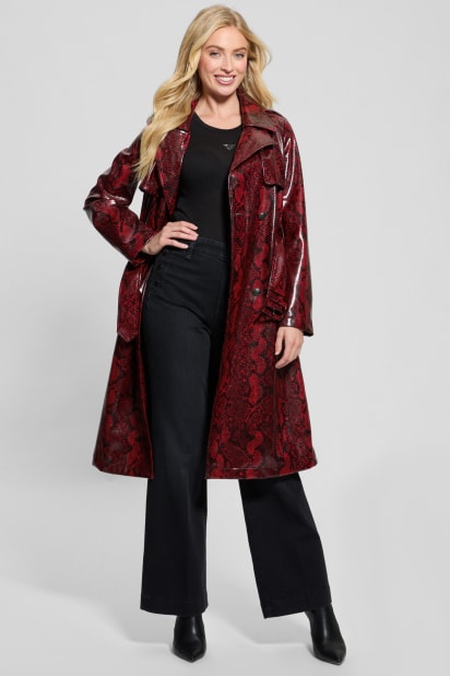 GUESS® Briana Faux-Leather Trench Coat