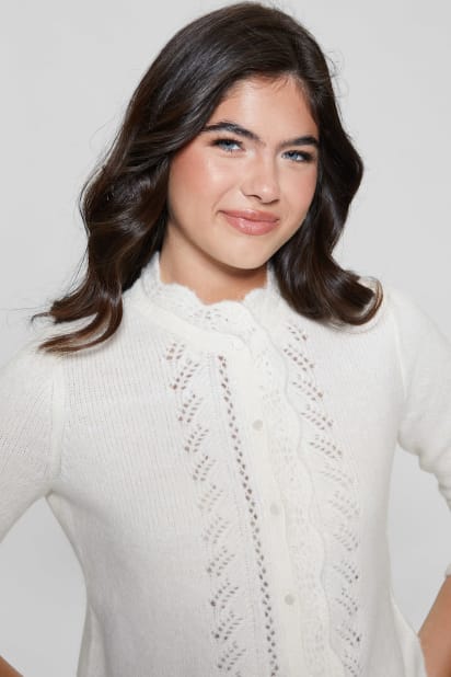 GUESS® Eco Macie Crochet Cardigan
