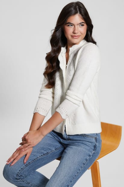 GUESS® Eco Macie Crochet Cardigan
