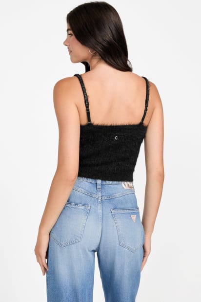 GUESS® Keyla Fuzzy Sweater Crop Cami