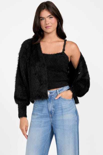 ⭐︎美品⭐︎ CARLA Fluffy cami カーラ　フラッフィー　キャミ　黒 CARLA
