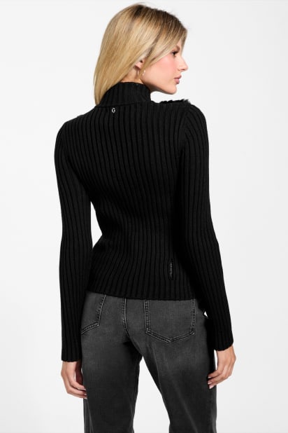 GUESS® Eco Mila Faux-Fur Zipped Cardigan