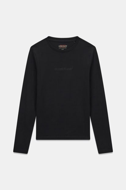 【ブラック(JBLK)】GUESS 長袖Tシャツ(M)SLUG Cn Ls T-Shirt ゲス GUESS SLUG Cn Ls T-Shirt （JBLK） - ファッション通販 MAGASEEK