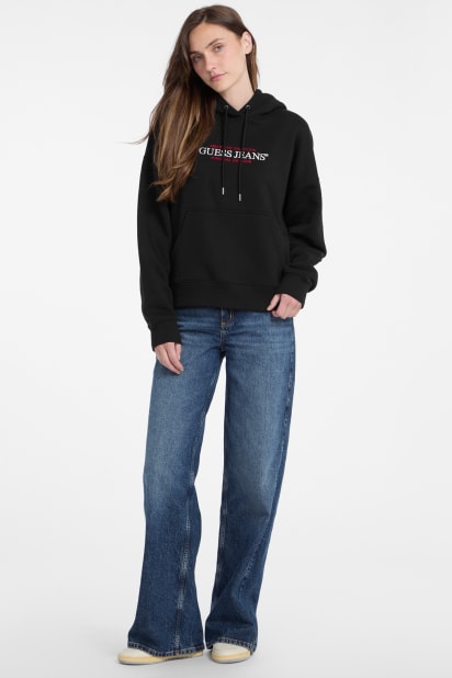 服/ファッション USA GUESS GUESS JEANS Notch Neck Hoodie パーカー | GUESS(ゲス) JAPAN 公式