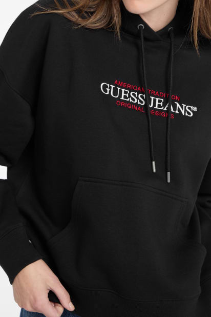 服/ファッション USA GUESS GUESS JEANS Hood Reg Spec Edition Sweat パーカー | GUESS(ゲス
