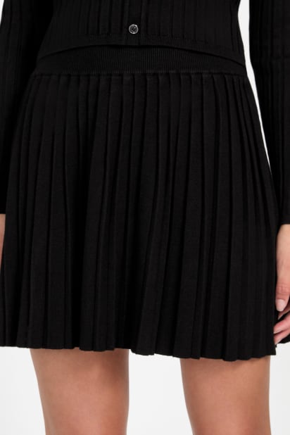 strapless open back dress Blakely Pleated Mini Skirt main image 0
